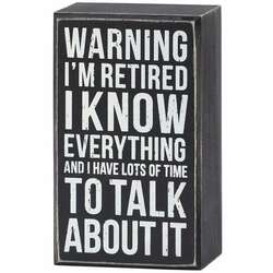 Item 642229 thumbnail Warning Retired Box Sign