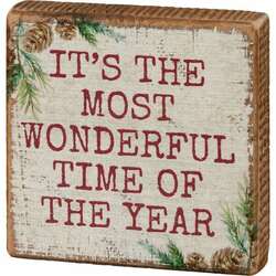 Item 642515 Most Wonderful Time Of The Year Box Sign