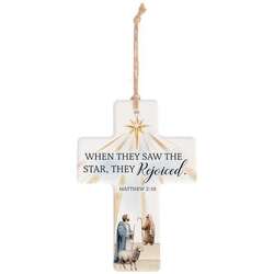 Item 655016 thumbnail Rejoice Christmas Cross Ornament