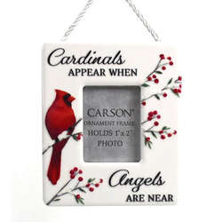 Item 655050 Cardinal Appear Angels Near Frame Ornament
