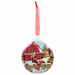 Item 657018 Barn With Horse Ornament