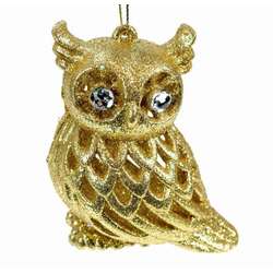 Item 805015 Gold Glitter Owl Ornament
