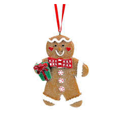 Item 808002 thumbnail Gingerbread With Gift Ornament