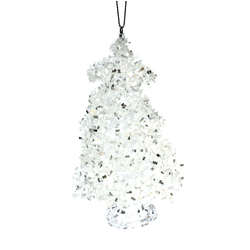Item 808019 Clear/Silver Tree Ornament