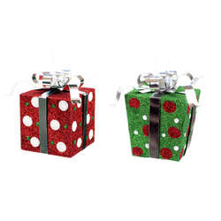 Item 808028 Red/Green Gift Box Ornament