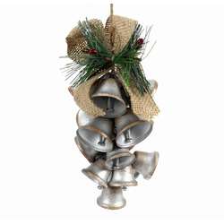 Item 808033 thumbnail Antique Silver Liberty Bells Door Hanger/Ornament