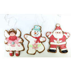 Item 808096 Claydough Santa/Angel/Snowman Ornament