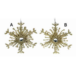 Item 812056 Gold Snowflake Ornament