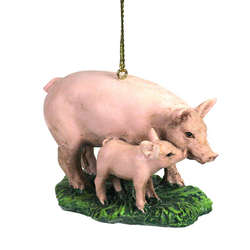 Item 815029 Mama Pig With Piglet Ornament
