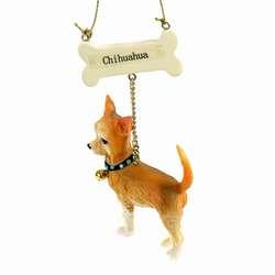 Item 815030 Chihuahua With Bone Ornament