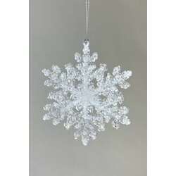 Item 818043 thumbnail Clear Snowflake Ornament With Frost Finish