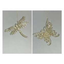 Item 818044 Gold Glitter Dragonfly/Butterfly Ornament
