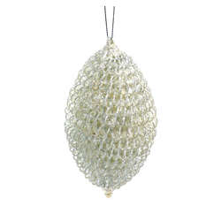 Item 820007 White Lattice Finial Ornament