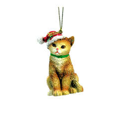 Item 820014 thumbnail Persian Cat With Santa Hat Ornament