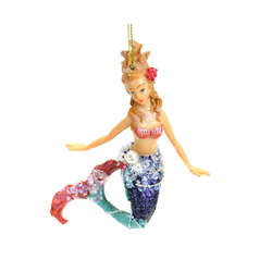Item 820085 Pink and Blue Mermaid Ornament