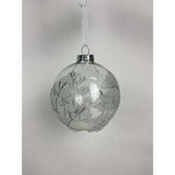 Item 820104 thumbnail Glass Ball With Tree Pattern Ornament