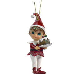 Item 820132 thumbnail Elf With Cake Ornament
