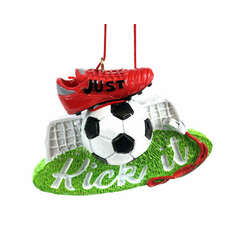 Item 825022 Just Kick It Soccer Sign Ornament