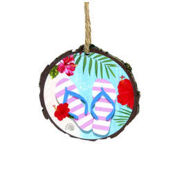 Item 825026 Double Sided Live Life In Flip Flops Ornament