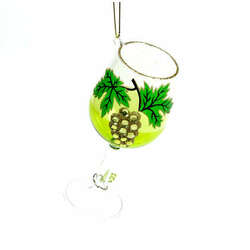 Item 825048 Green Wine Glass Ornament