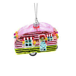Item 825055 Pink/Green Camper Ornament