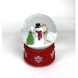 Item 830012 Musical Glass Snowglobe With Snowman
