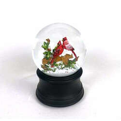 Item 830013 Musical Glass Snowglobe With Cardinial