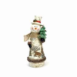 Item 833001 Snowman With Tree/Forest Scene