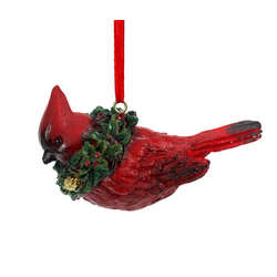Item 833007 Cardinal With Wreath Ornament