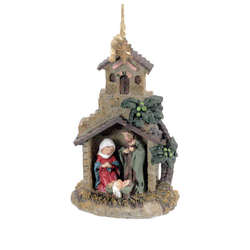 Item 833020 Holy Family With Church Ornament
