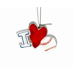 Item 835006 thumbnail I Heart Baseball Ornament