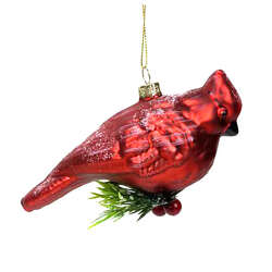 Item 836018 Glass Cardinal Ornament