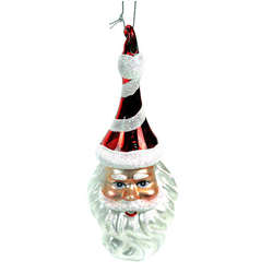 Item 844026 Long Hat Santa Head Ornament