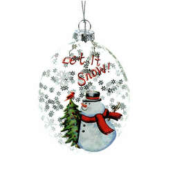 Item 844028 Let It Snow Snowman Oval Ornament