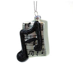 Item 844045 Double Music Note With Sheet Music Ornament