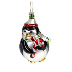 Item 844101 Penguin With Candy Cane Ornament