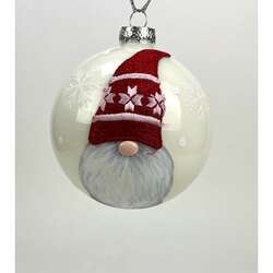 Item 844122 Glass Gnome Ball Ornament