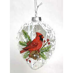 Item 844129 Glass Half Pine Cone Ornament
