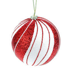 and Mrs Glittered White 3.5 Inch Glass Hanging Holiday Ball Ornament 2020170168 DEMDACO Mr